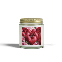 Heart-Shaped Coconut Apricot Scented Candle (4oz, 9oz)