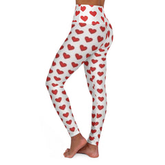 Heart-Shaped Pattern High-Waisted Yoga Leggings