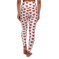 Heart-Shaped Pattern High-Waisted Yoga Leggings