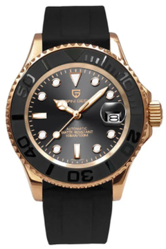 Men's Minimalist Gold Mesh Quartz Watch – Black Dial