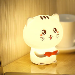 Cat-Themed Colorful Silicone Touch Control Night Light