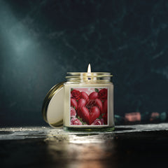 Heart-Shaped Coconut Apricot Scented Candle (4oz, 9oz)