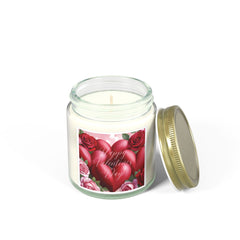 Heart-Shaped Coconut Apricot Scented Candle (4oz, 9oz)
