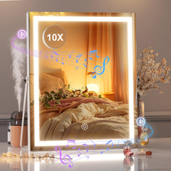 Vanity Mirror with Lights and Bluetooth Speaker