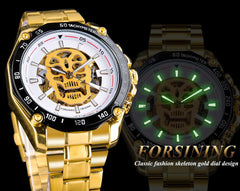FORSINING Skeleton Steel Automatic Men's Watch