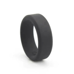 Black rubber ring on a white background