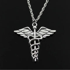Rotating Dragonfly Angel Wings Necklace