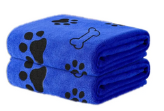 Paw Print Microfiber Pet Towel
