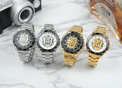 FORSINING Skeleton Steel Automatic Men's Watch
