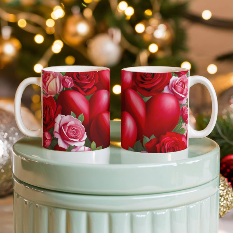 Hearts and Roses Love Mug
