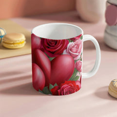Hearts and Roses Love Mug