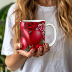 Hearts and Roses Love Mug