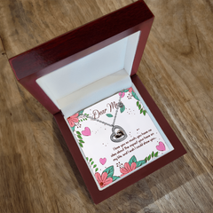 Dear Mom - Baby Feet Heart Necklace