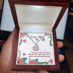 Dear Mom - Baby Feet Heart Necklace