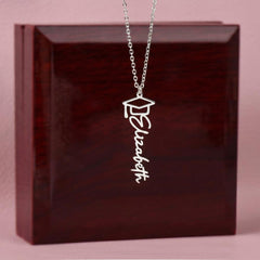 Graduation Cap Personalized Name Pendant