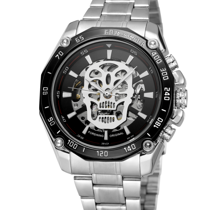 FORSINING Skeleton Steel Automatic Men's Watch