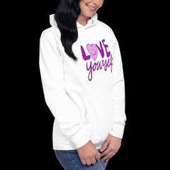 Love Yourself Hoodie, Positive Affirmation Graphic Sweatshirt, Unisex Cotton Blend pullover