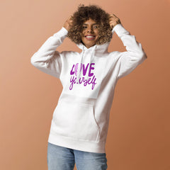 Love Yourself Hoodie, Positive Affirmation Graphic Sweatshirt, Unisex Cotton Blend pullover