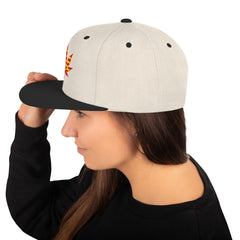 Cannabis Pot Leaf Snapback Hat, Weed Hat, Marijuana Hat, Embroidered Pot Leaf Cap, 420 Hat, Stoner Gift, Unisex Flat Brim Hat
