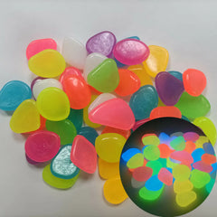 300PCS Glow in The Dark Garden Pebbles