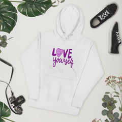 Love Yourself Hoodie, Positive Affirmation Graphic Sweatshirt, Unisex Cotton Blend pullover