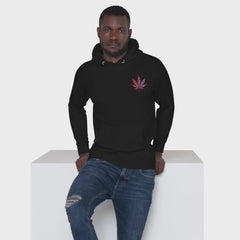 Cannabis Leaf Hoodie, Embroidered Weed Hoodie, 420 Clothing, Marijuana Leaf Sweatshirt, Cannabis Gift, Unisex Pullover
